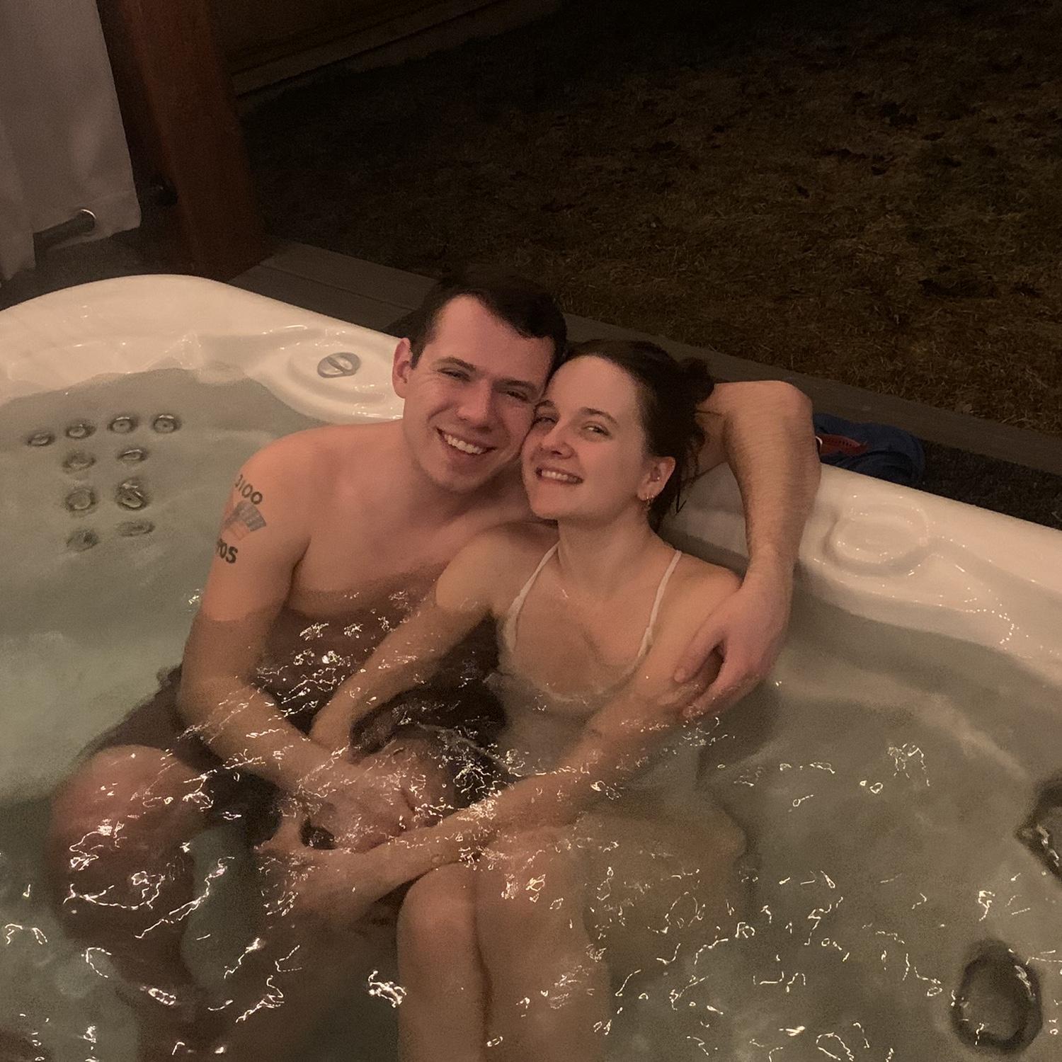 Parker and Anna on a staycation with Anna’s family