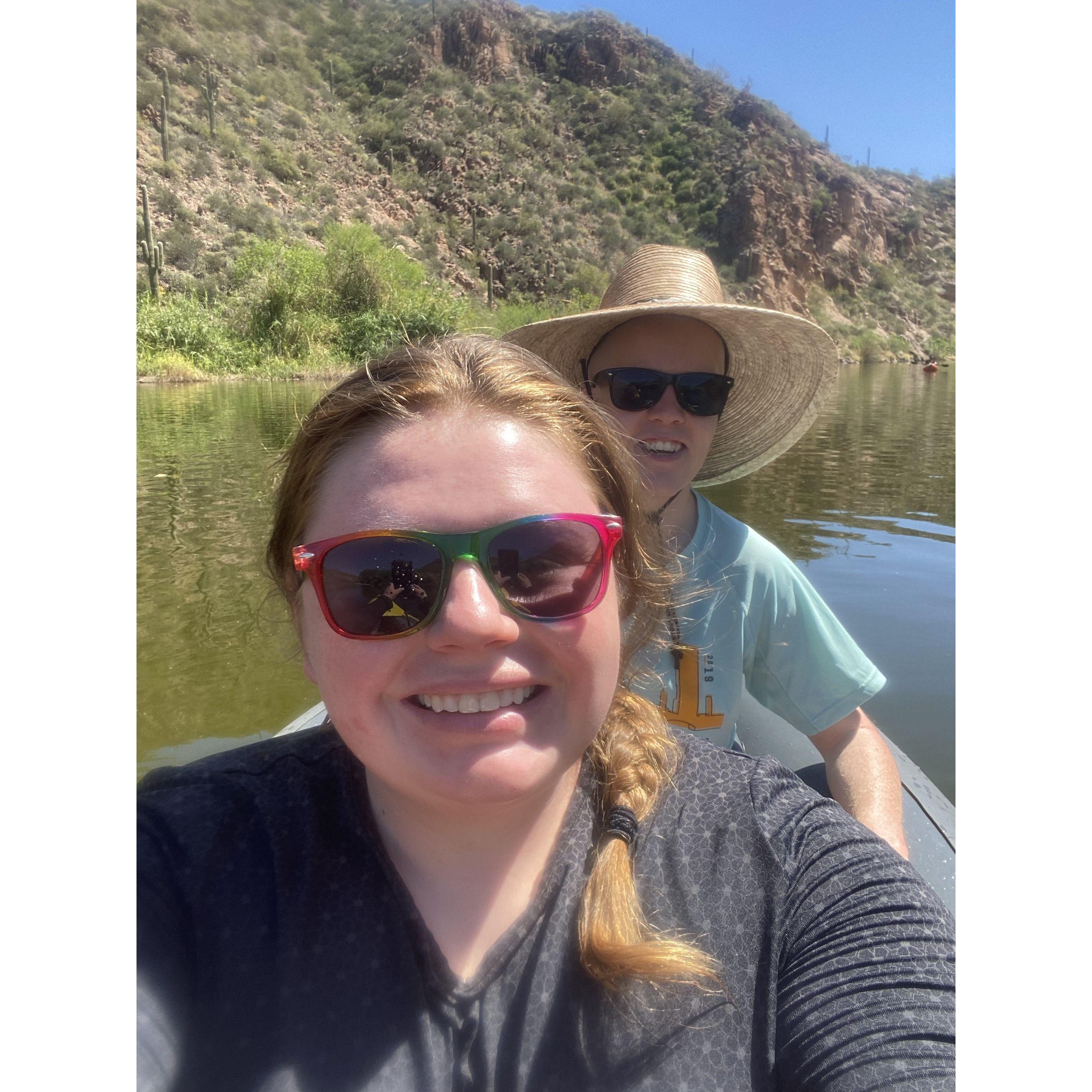 Kayaking in Canyon Lake in Spring 2022