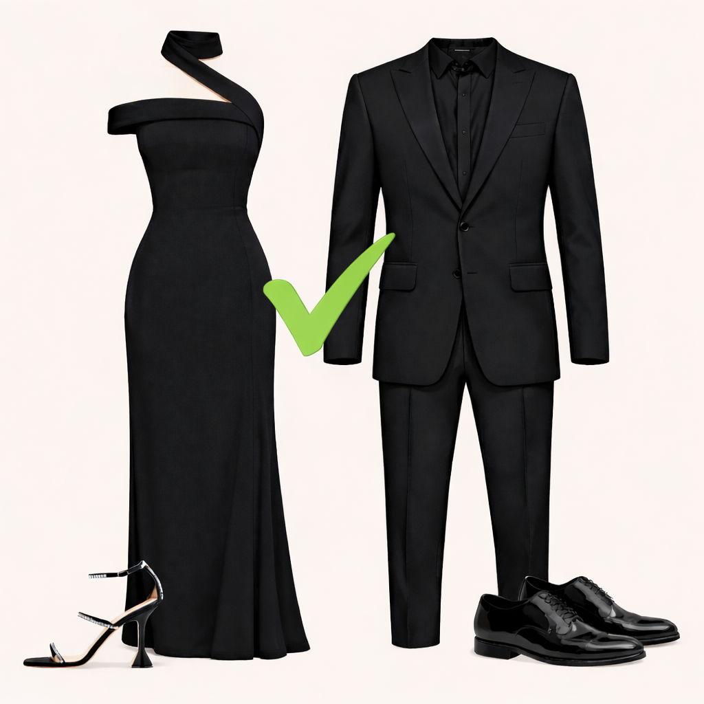 Please do not wear white or any other color shirts. Men’s attire must be all black only.