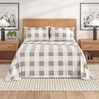 Belle Buffalo Check 4-Piece Flannel Sheet Set