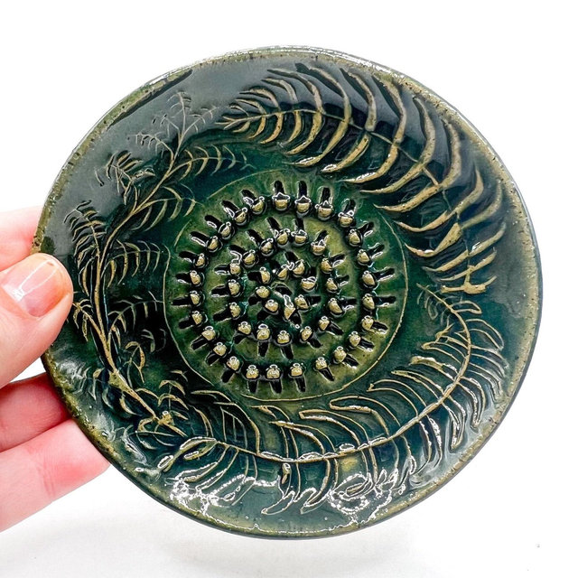 Fern Garlic Grater handmade