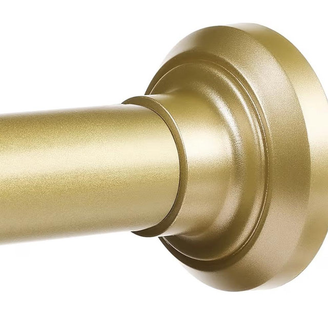 ENJOYBASICS Gold Shower Curtain Rod 30 to 76 Inches, Stainless Steel Adjustable Spring Tension Rods No Drill for Bathroom, Closet, Window, Room Divider, Never Rust, Non Slip