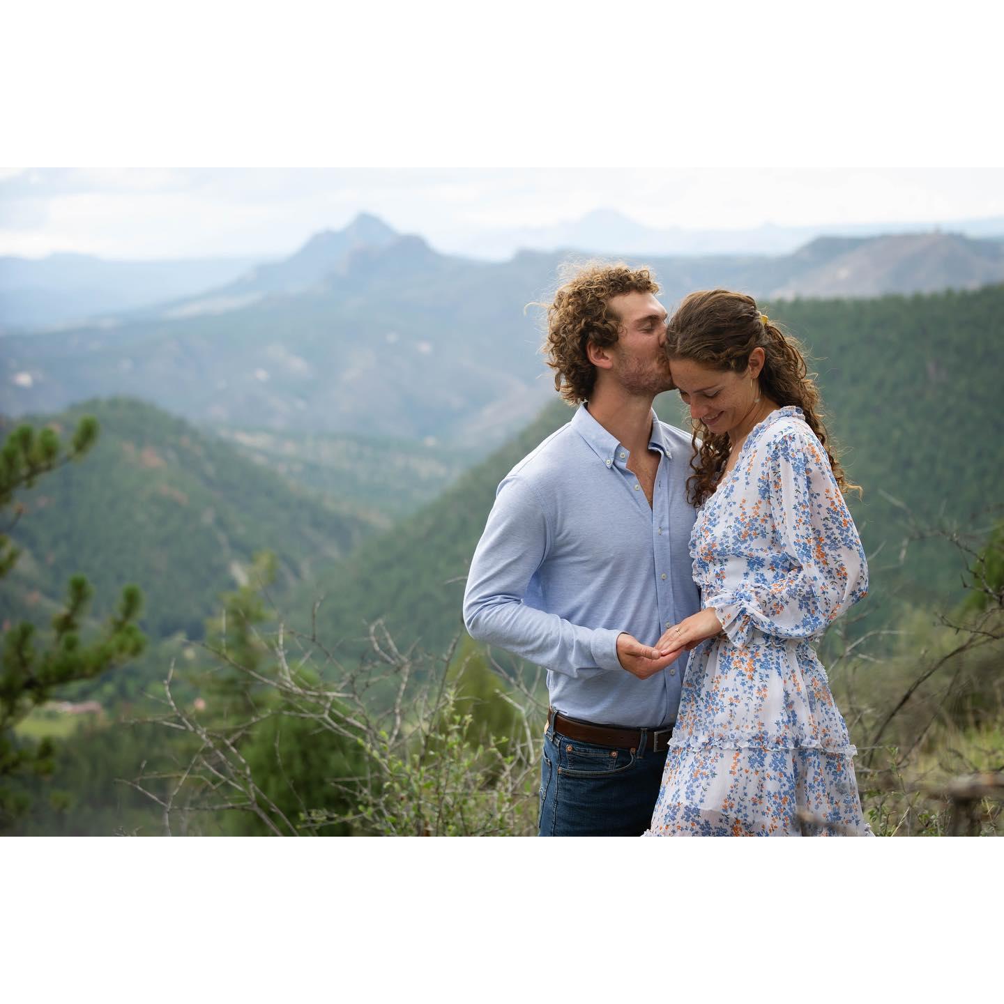 Suprise engagement at the top of our hike in Colorado. Right after the proposal our families popped out of the bushes, we quickly changed and had a little photoshoot.