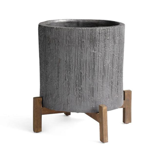 Bungalow Planter, Large - Charcoal