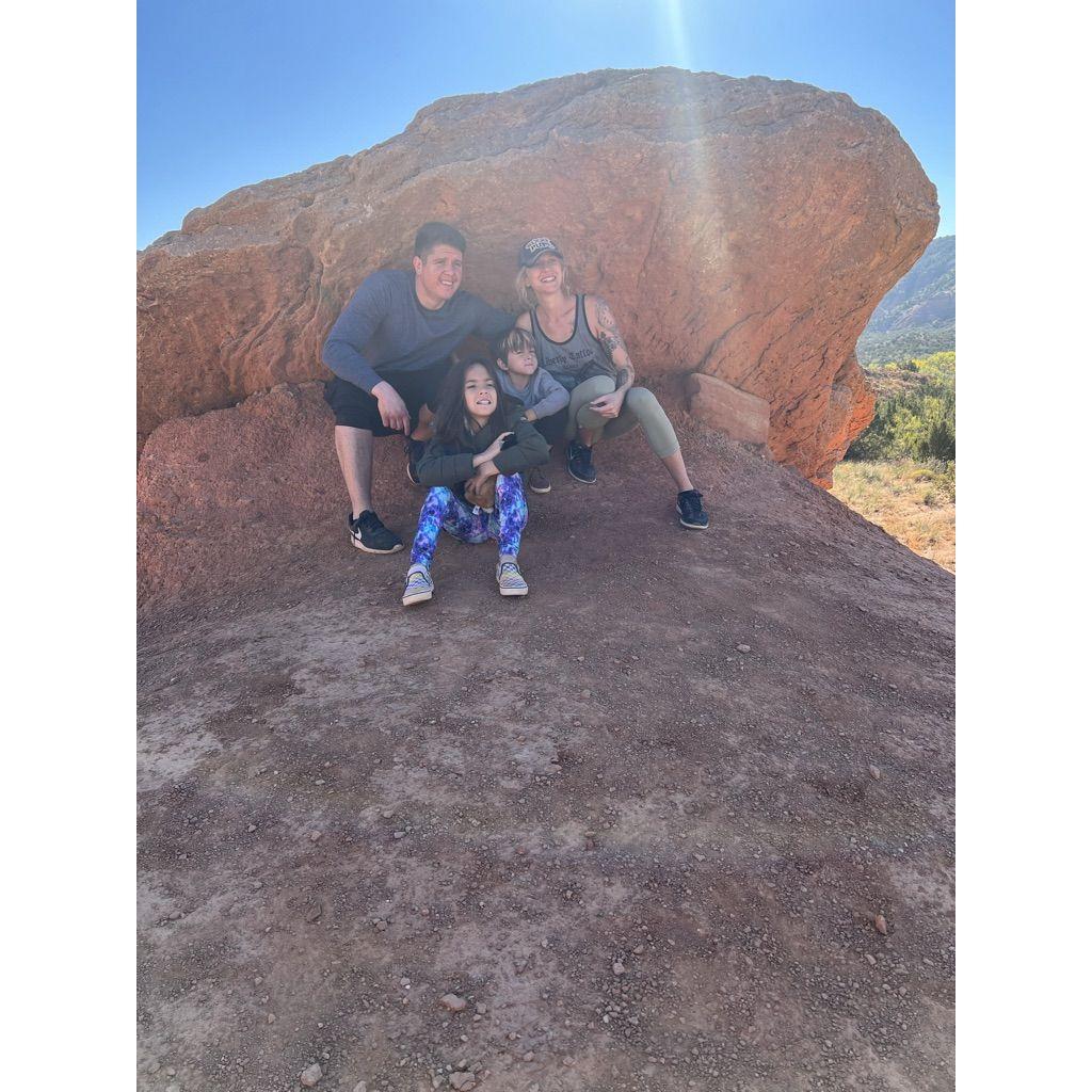 Camping in Palo Duro Canyon. Our relationship was moving right along