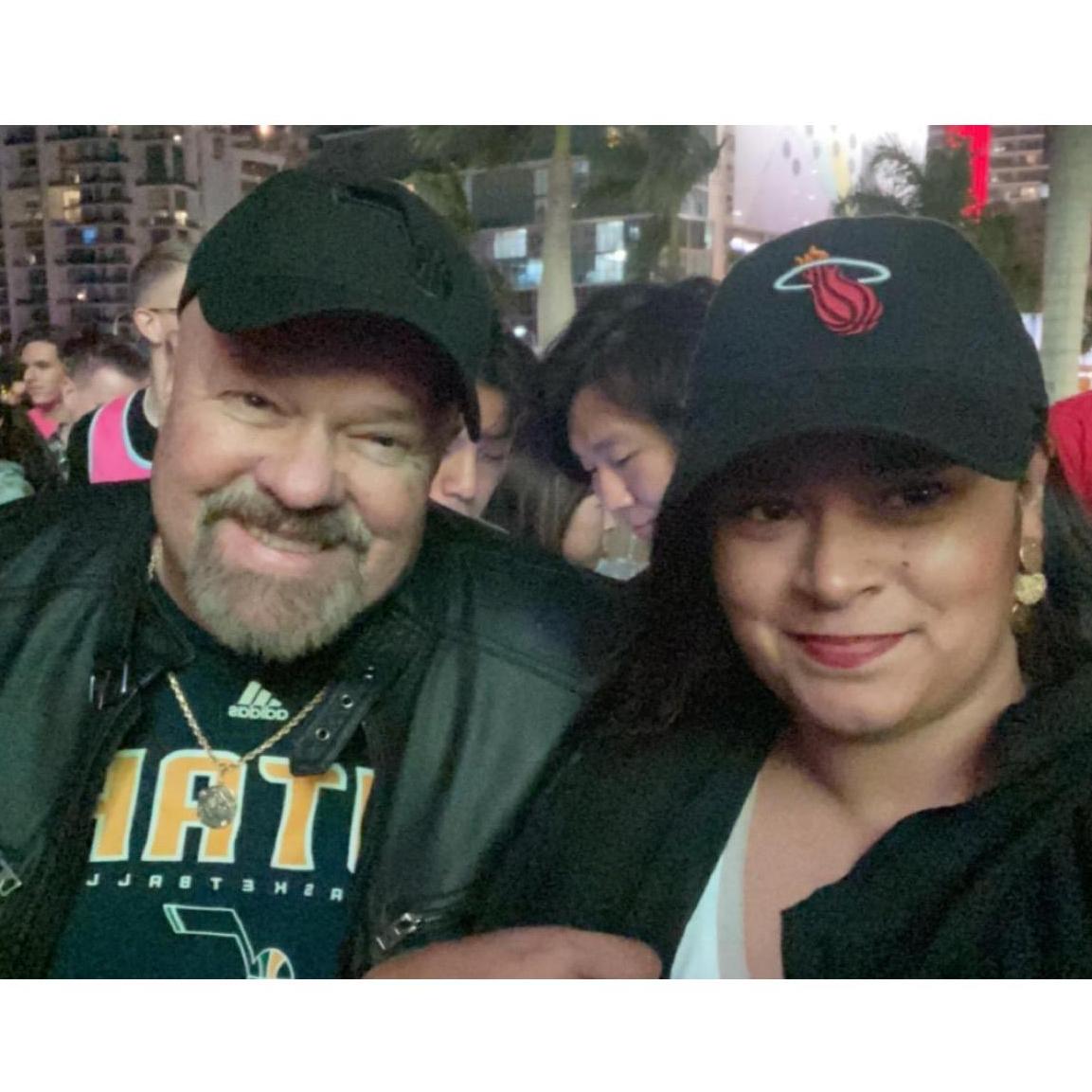 Heat v Jazz Game Night- Miami, Florida