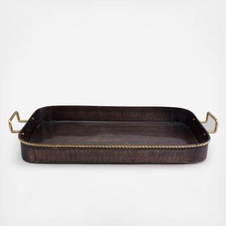Oblong Tray with Brass Handles