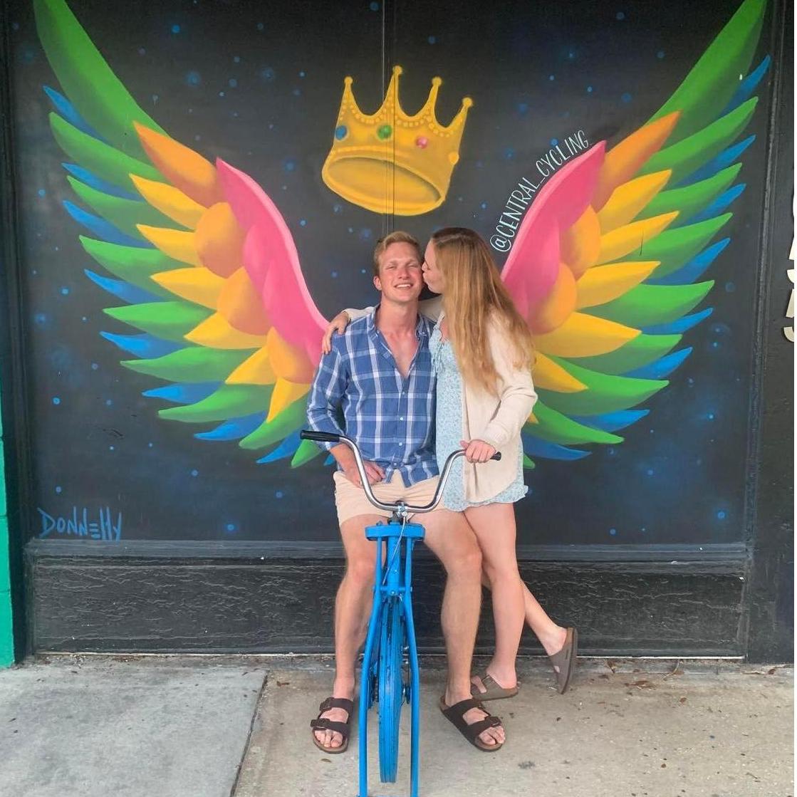 Posing in front of some awesome mural art in St. Petersburg, Florida.
