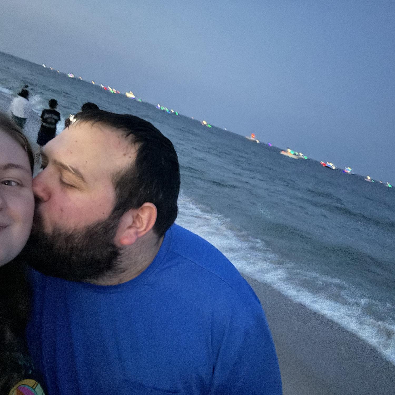At point Pleasant Beach on the Fourth of July!