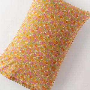 Mix & Match Cotton Pillowcase, Single - Olive Daisy Toss