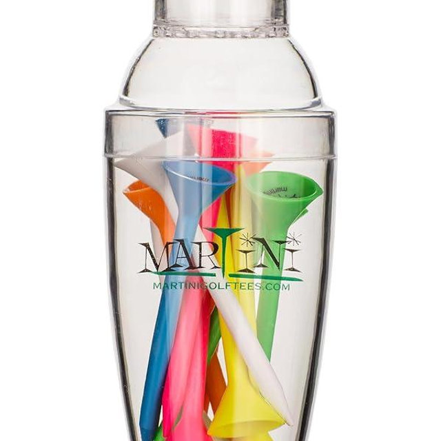 ProActive Sports Martini Golf Mini Shaker with 3-1/4" Durable Plastic Tees 12-Pack of Assorted Colors