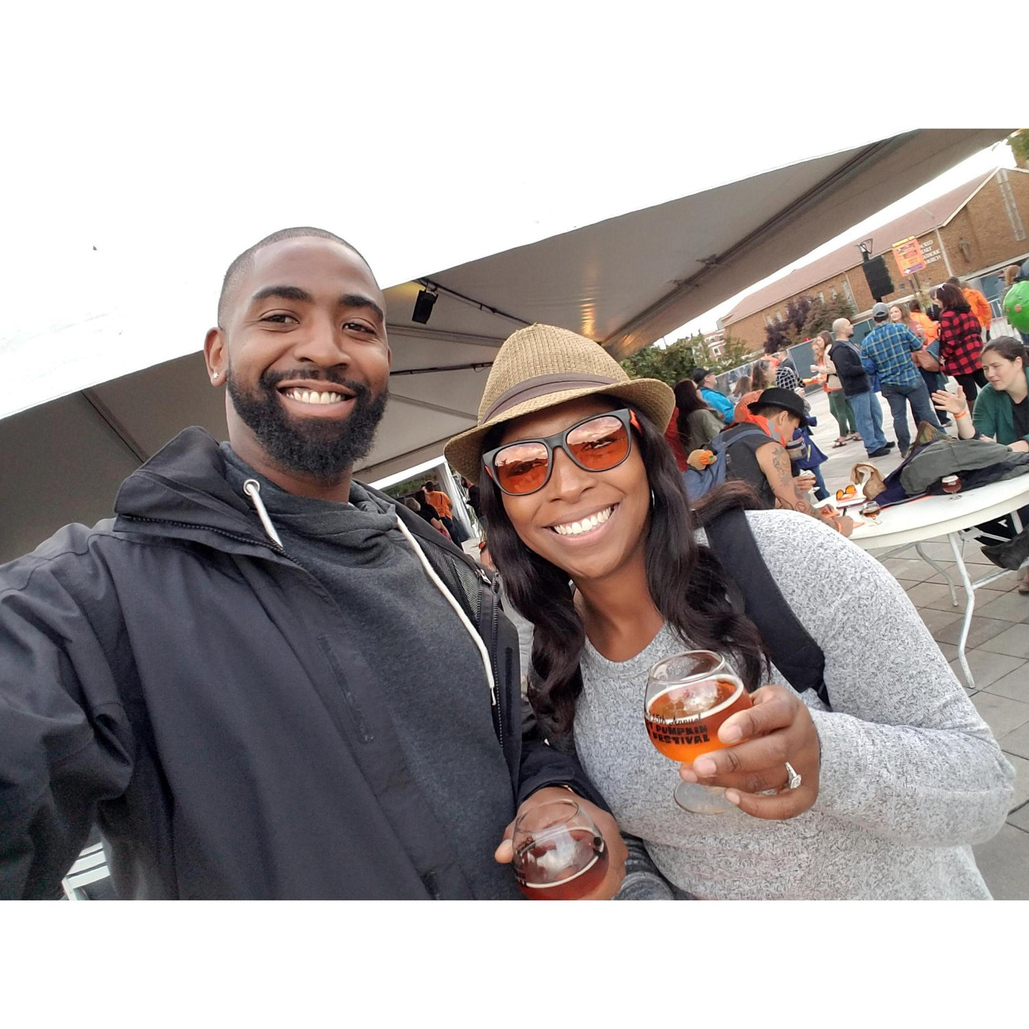 At one of our favorite past time events...beer festivals!