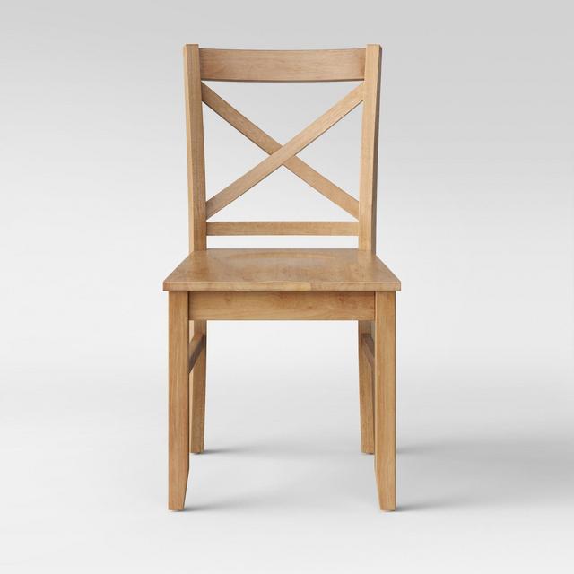 Set of 2 Carey Dining Chair Light Brown Wood - Threshold™