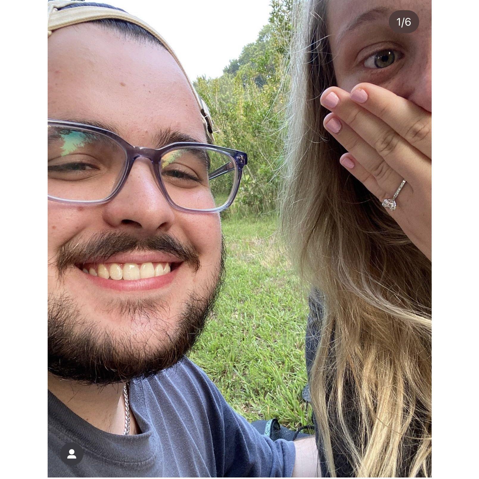 First photo after Gerard proposed to Alison