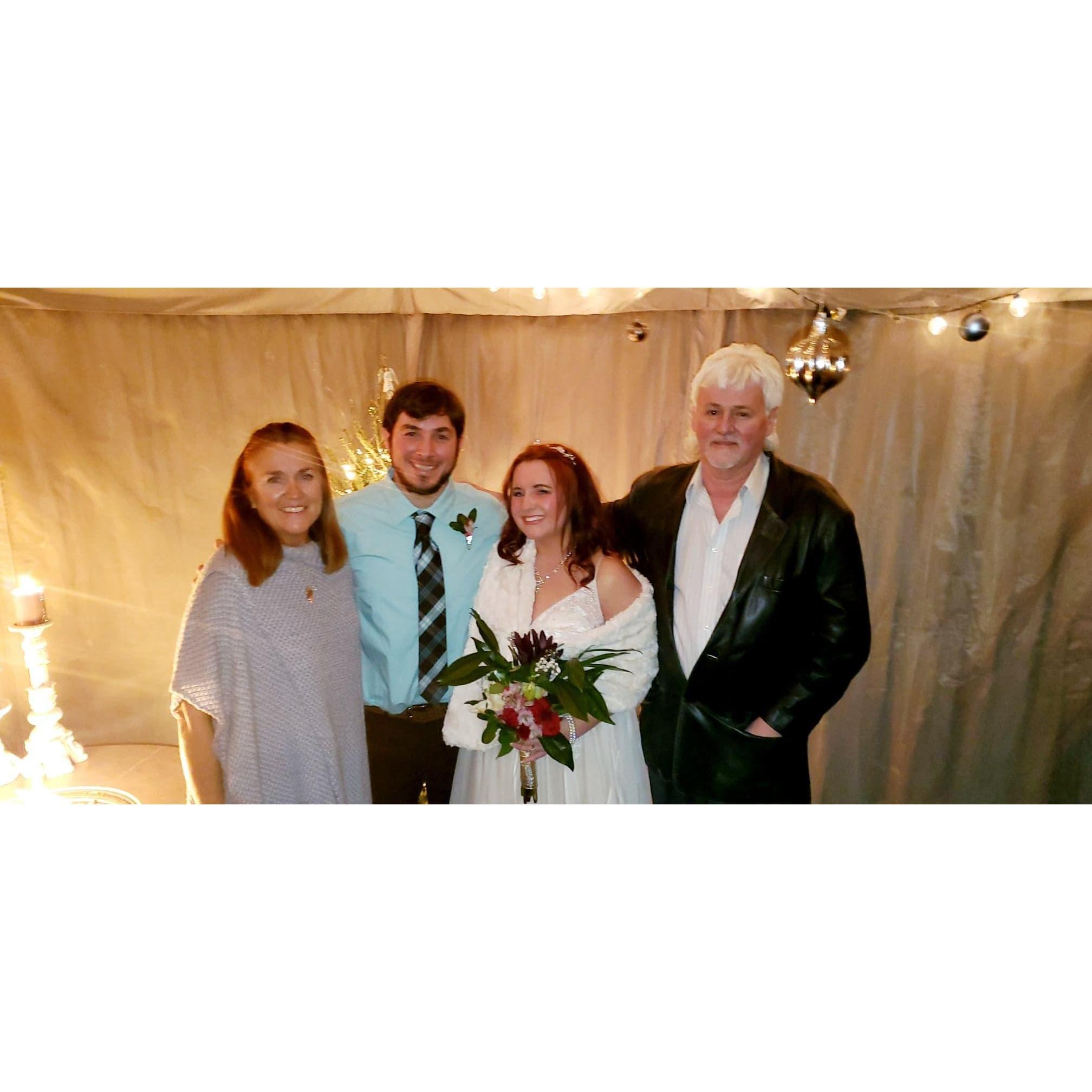 The bride's Mom, Valerie Giberson, and father, Ilija (aka Eli) Djukic