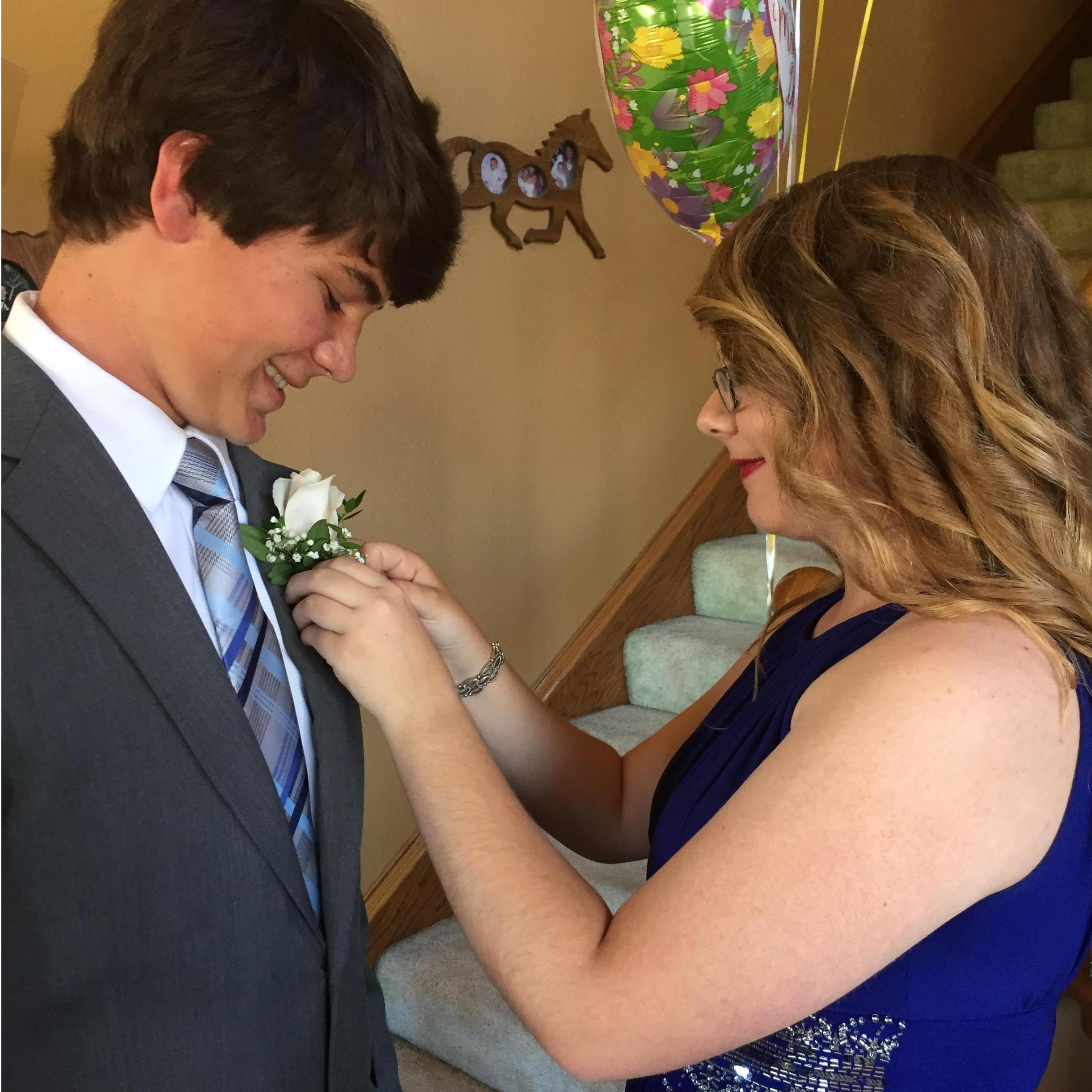 Jordan's prom, May 2017