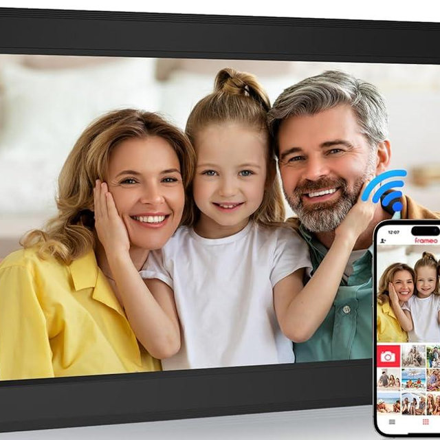 Frameo 10.1 Inch Digital Picture Frames Smart WiFi Digital Photo Frame with 1280x800 IPS Touch Screen HD, 32GB Memory, Auto-Rotate, Wall Mountable, Share Moments Instantly via Frameo App from Anywhere