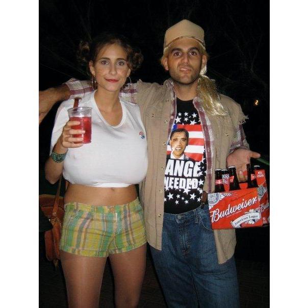 that year we were the liberal versions of Brittany Beers & Joe the Plumber for Halloween - rednecks for Obama!