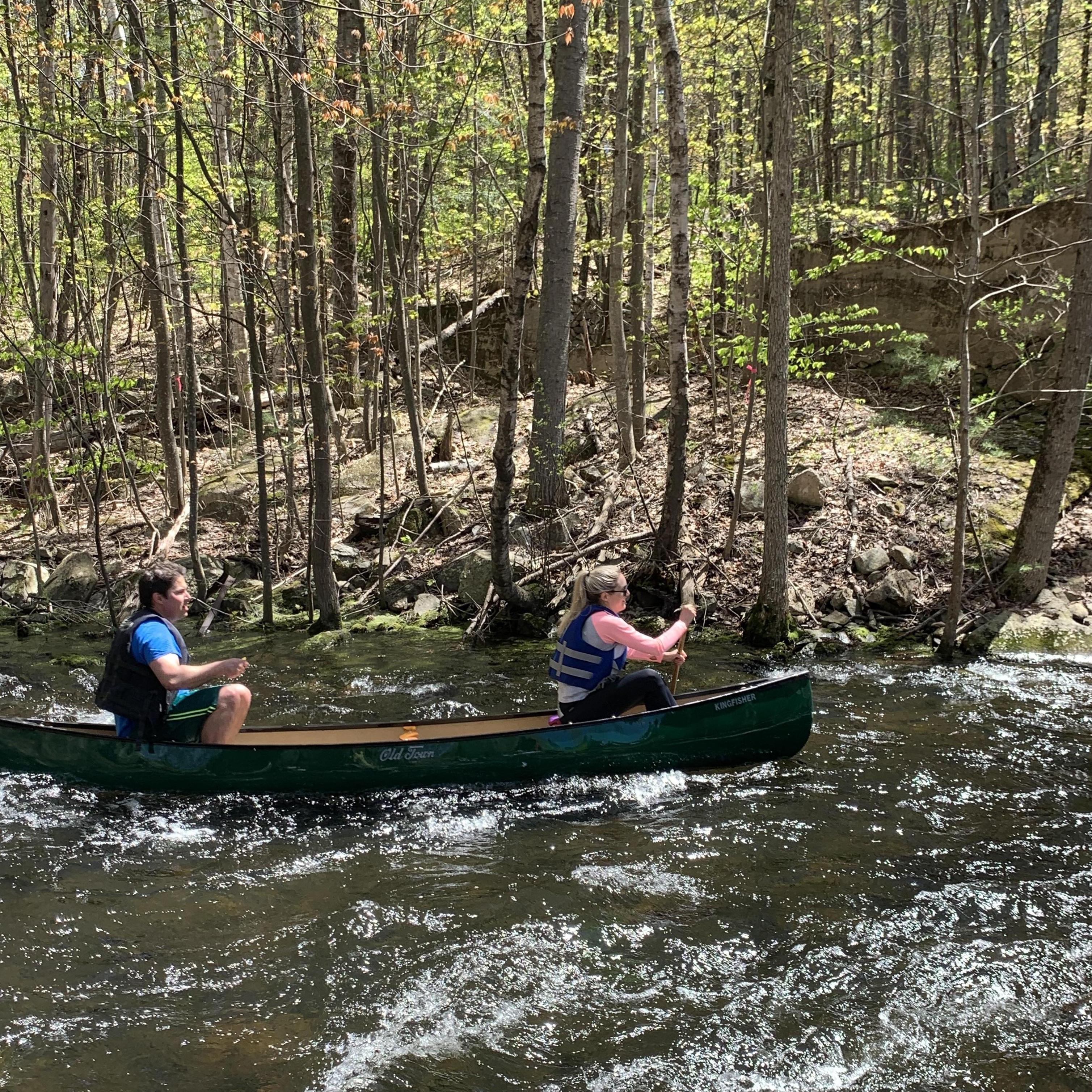 Braving the rapids in the Wolfeboro Canoe Race