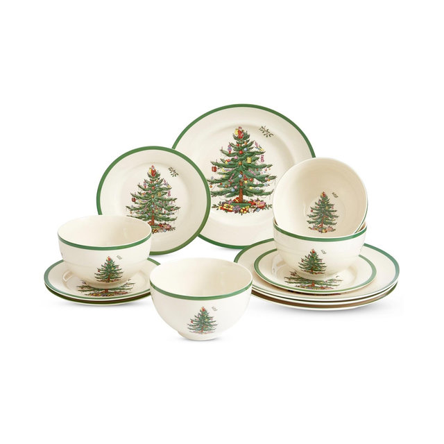 Spode Christmas Tree 12 Pc. Dinnerware Set, Service for 4, Exclusively at Macy's