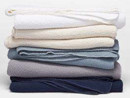 Cascade Organic Matelasse Blanket- Granite