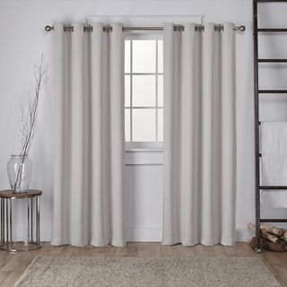 Sateen Room Darkening Curtain Panel, Set of 2