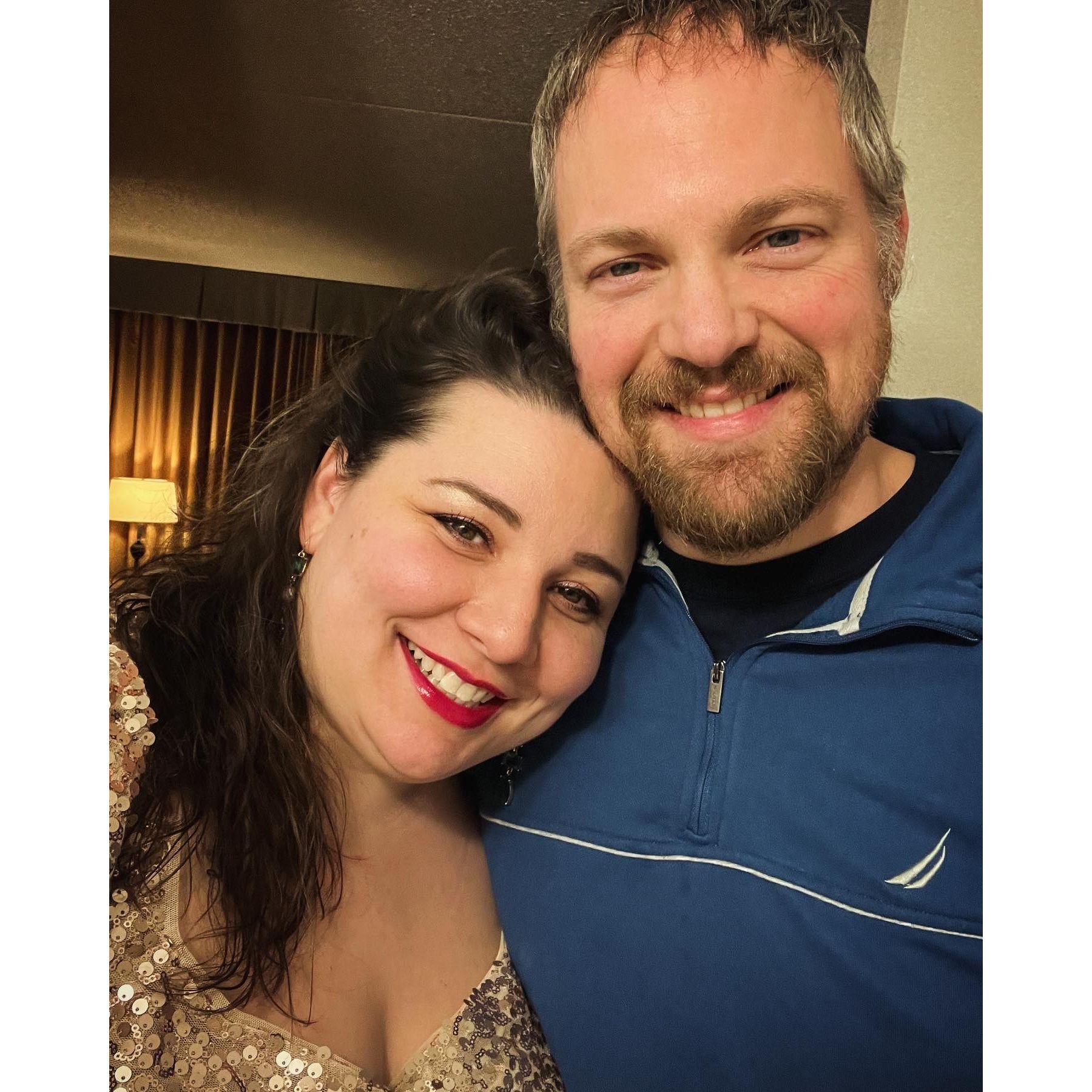 We traveled to Goshen, Indiana together to hear the greatest living jazz singer. From the stage that night, Kurt noticed and complimented Guine's "sparkly, spangly" dress.