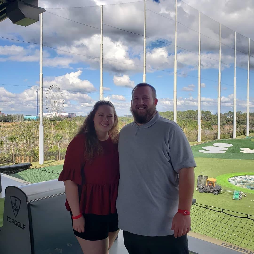 Katie and John at Top Golf in Orlando!