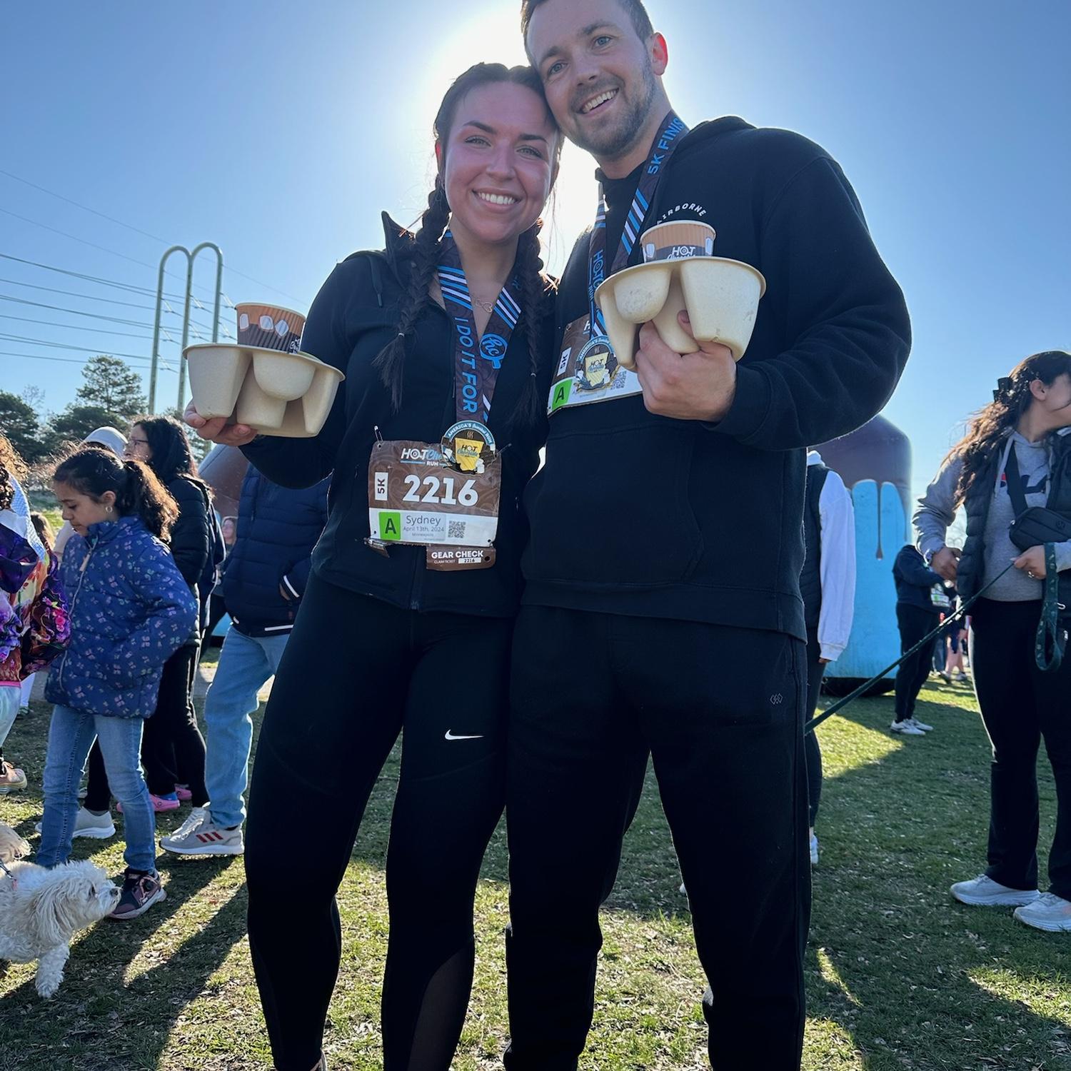 Our first 5k together!! We’ve made it tradition to run in the Hot Chocolate 5k every year. Fun fact : Blake was a track star in high school.