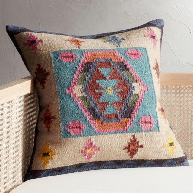 23" Kilim Pillow with Feather-Down Insert
