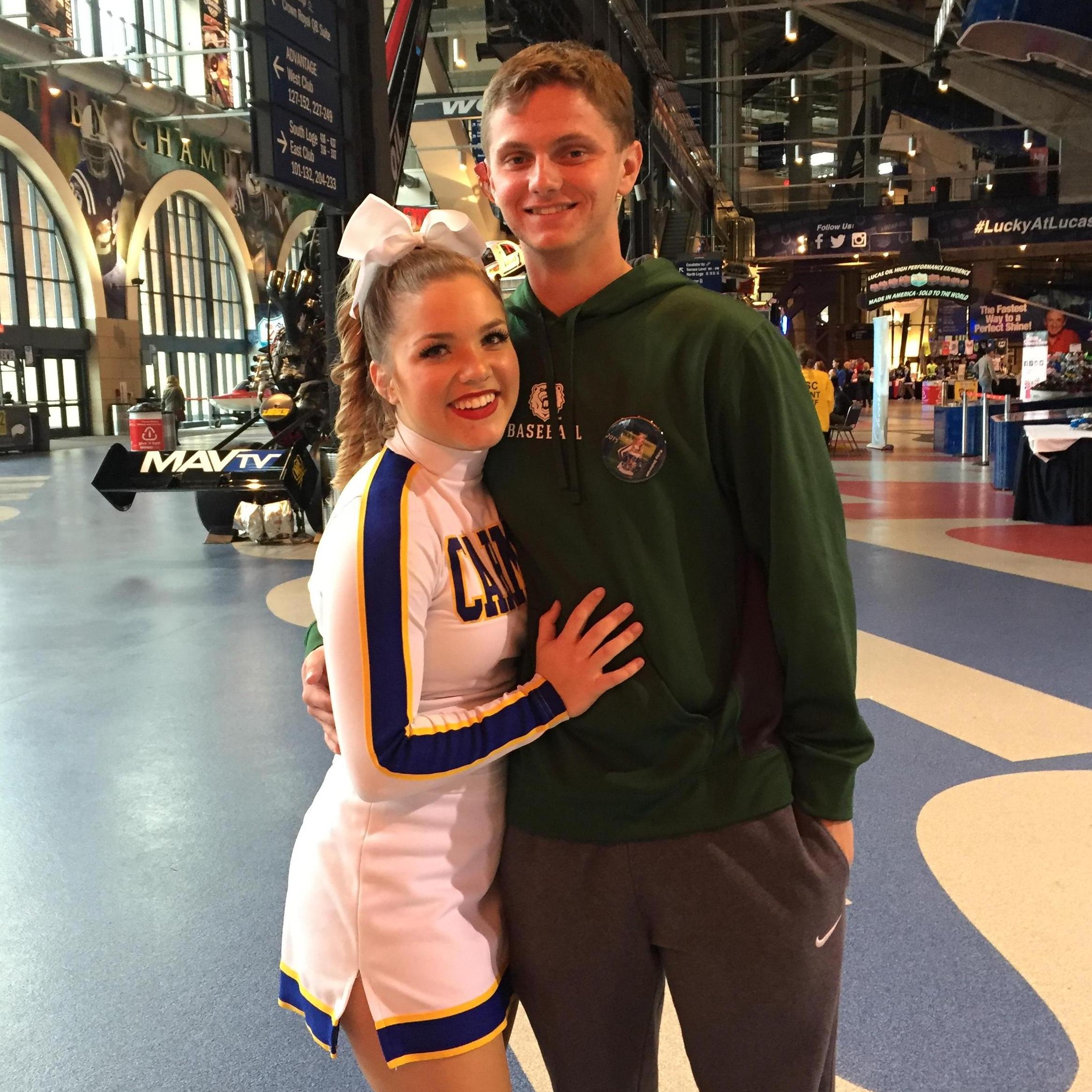Connor drove back to Indiana to watch Kaley's state competition her senior year