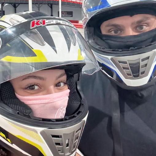 On a date at K1 speed. And no we're not going to talk about him beating me in 2 out of 3 races...