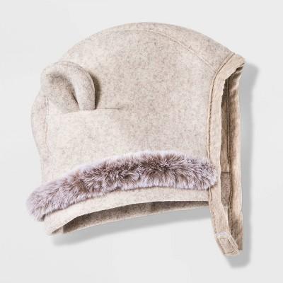 Baby Faux Felt Critter Bonnet - Cat & Jack™ Beige