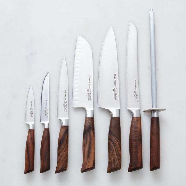 Royale Elité Walnut Handled Knives, Santoku Knife