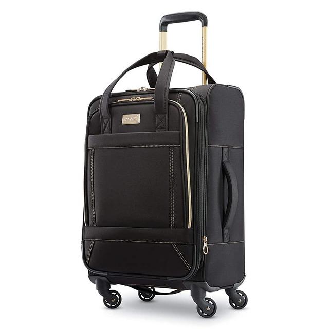 American Tourister 92427-1041 Belle Voyage Softside Luggage with Spinner Wheels, Black, Carry-On 21-Inch