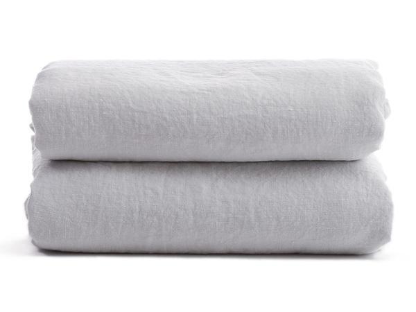 Fog - King Linen Fitted Sheet