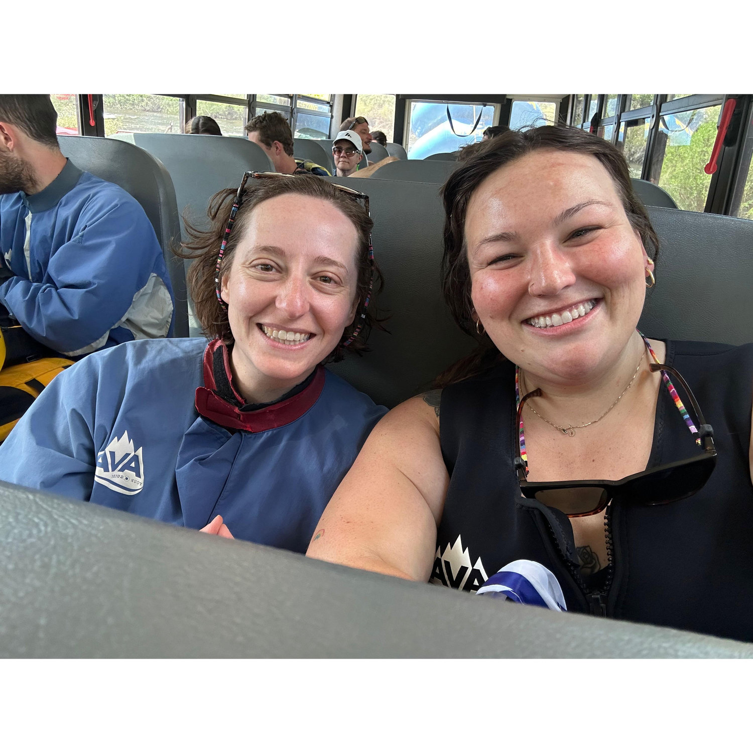 After white water rafting for the first time!