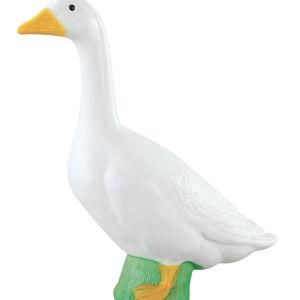 Fox Valley Traders Gaggleville 23" Large White Goose, Plastic Garden Décor, Vibrant and Clean Painted Goose Feet - Indoor or Outdoor Decorative Figurine for Garden, Patio, or Entryway Accent