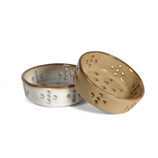 The Barrington Garage Stoneware Single Serving 4" Berry Bowl with Reactive Glaze, Set of 2 Colors (Each One Will Vary)