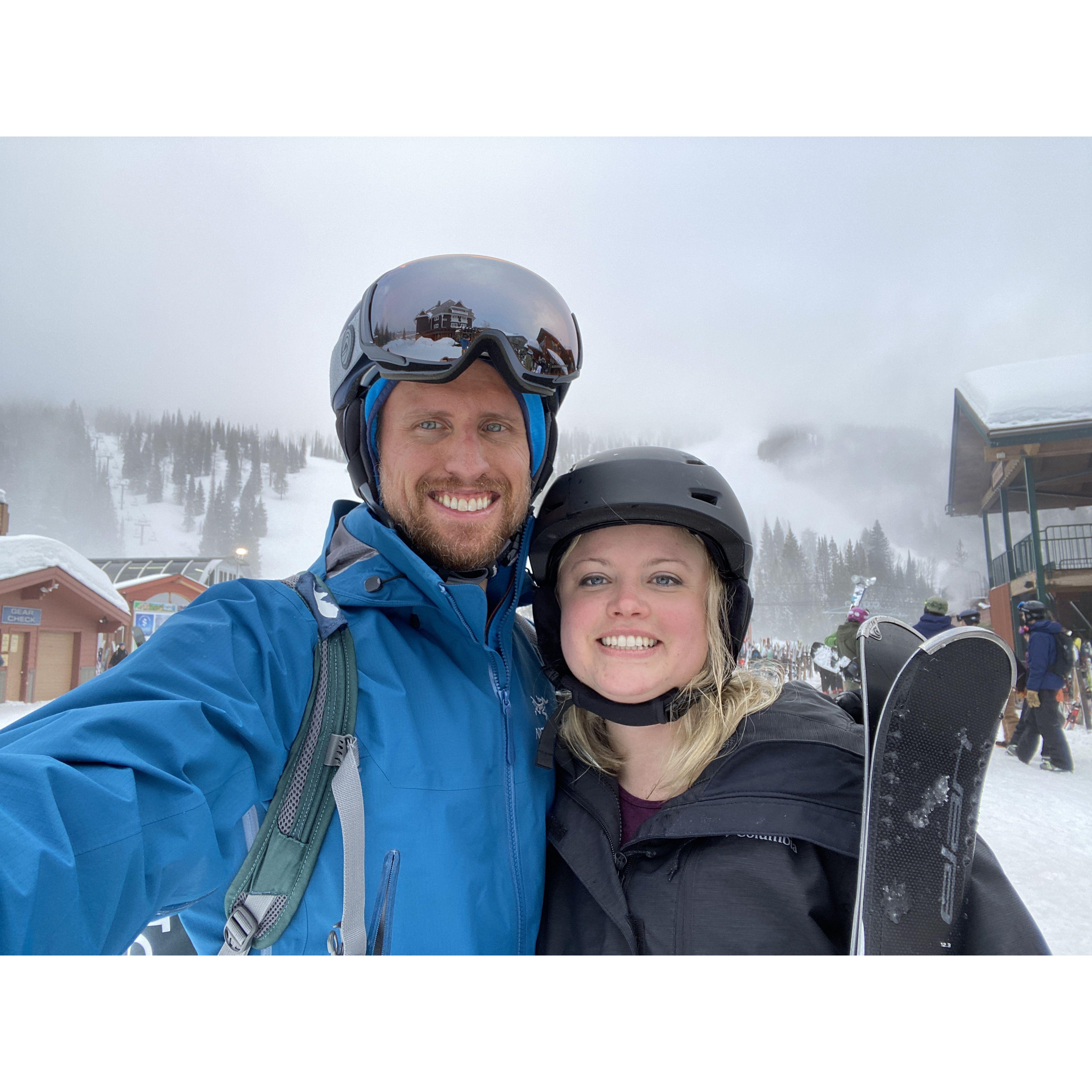 First time skiing together