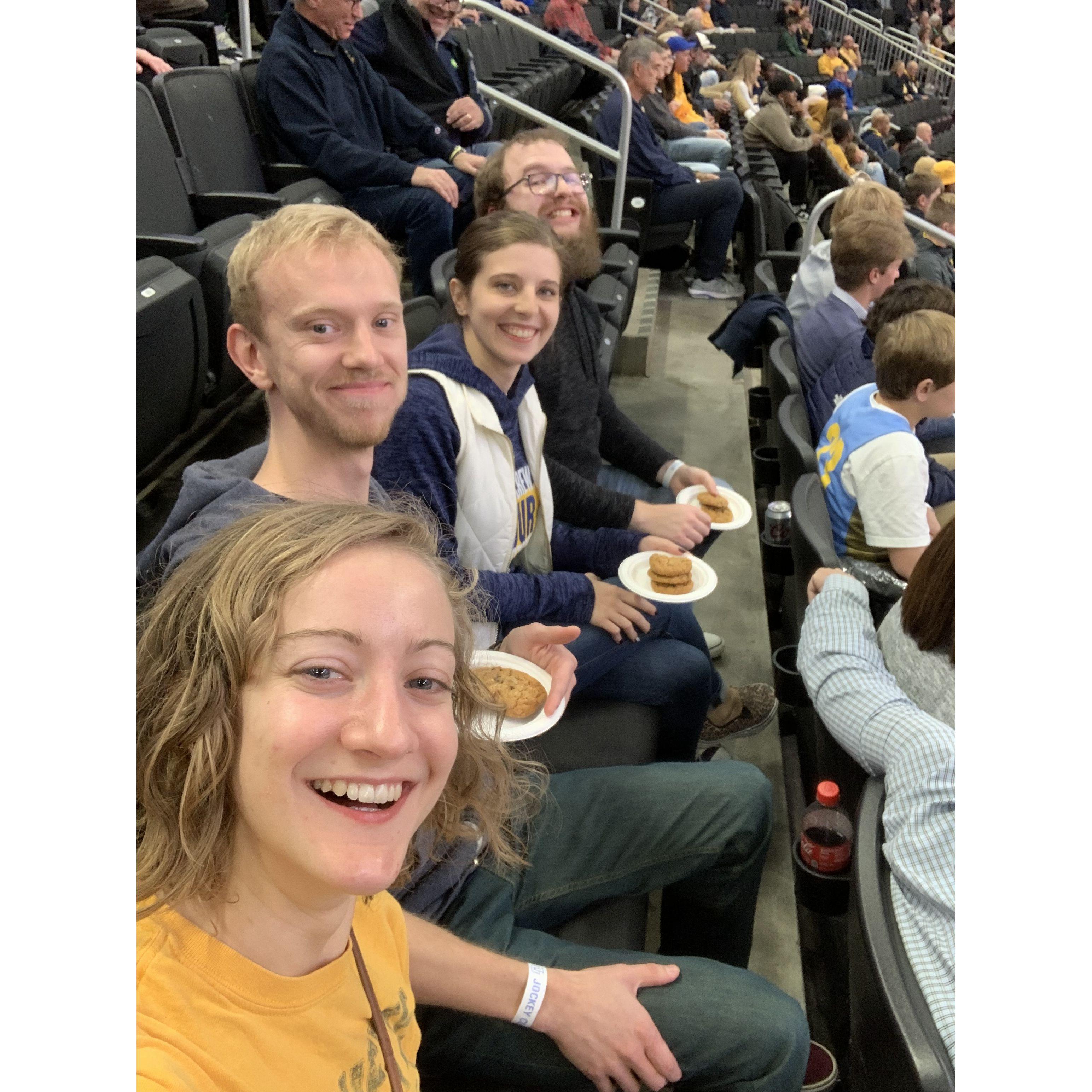 Marquette preseason game with Max and Sarah