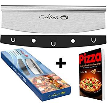 Checkered Chef Pizza Cutter Sharp Rocker Blade With Cover.