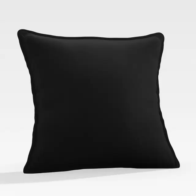 Sunbrella ® Canvas Black 20" Sq. Outdoor Pillow