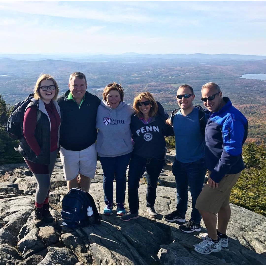 We're both lucky to have wonderful parents! In 2017, the Fleischers came to visit the MacInnes' in NH and, among other adventures, we hiked Mt. Kearsarge together!