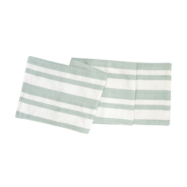 C&F Home Sol Stripe Sea Glass Table Runner 14" x 72"