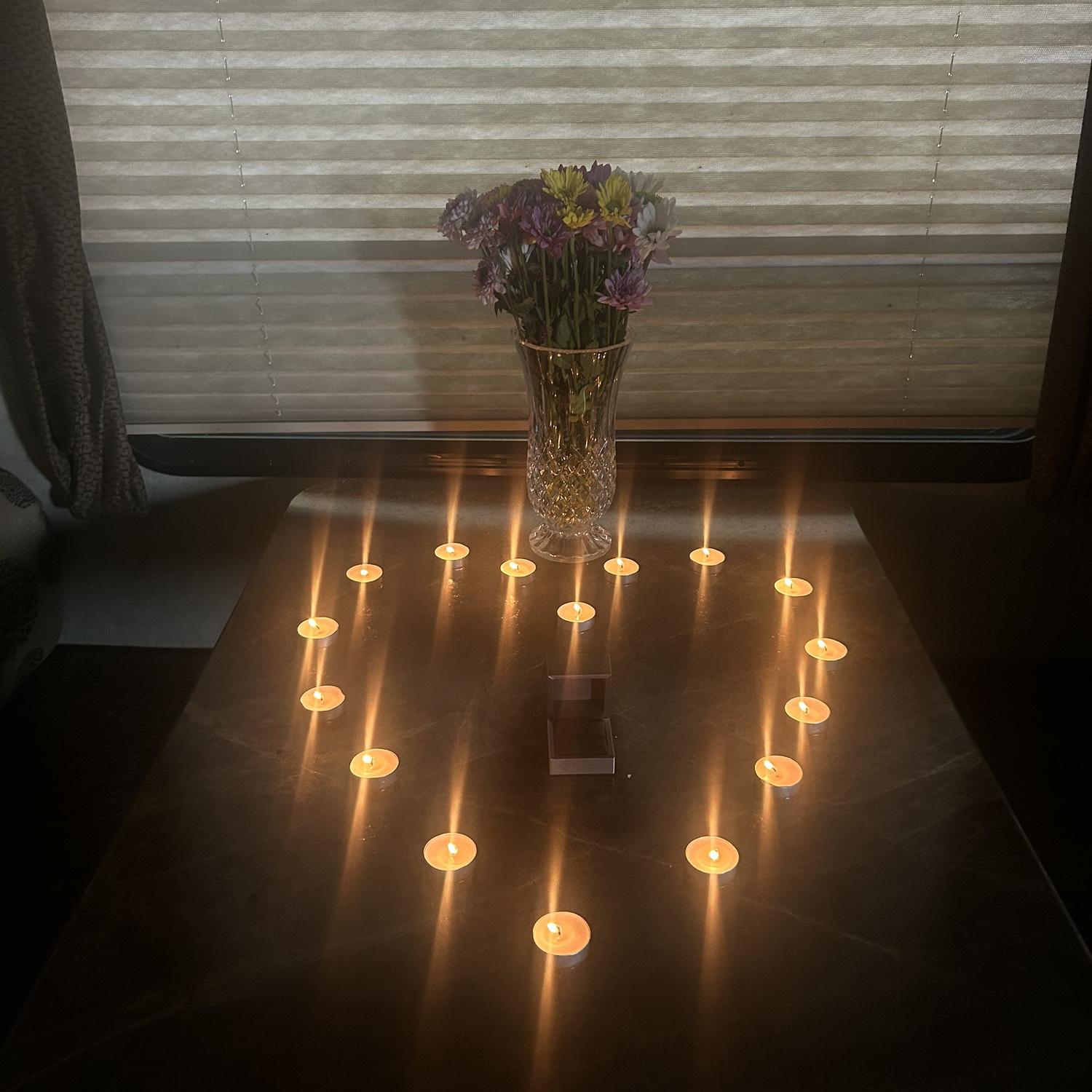 He surprised me with a sweet proposal in our camper trailer...he asked me to marry him and I of course said yes!
Sept 22nd 2025