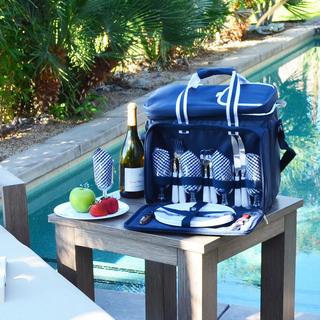 4-Person Equipped Insulated Picnic Set with Blanket