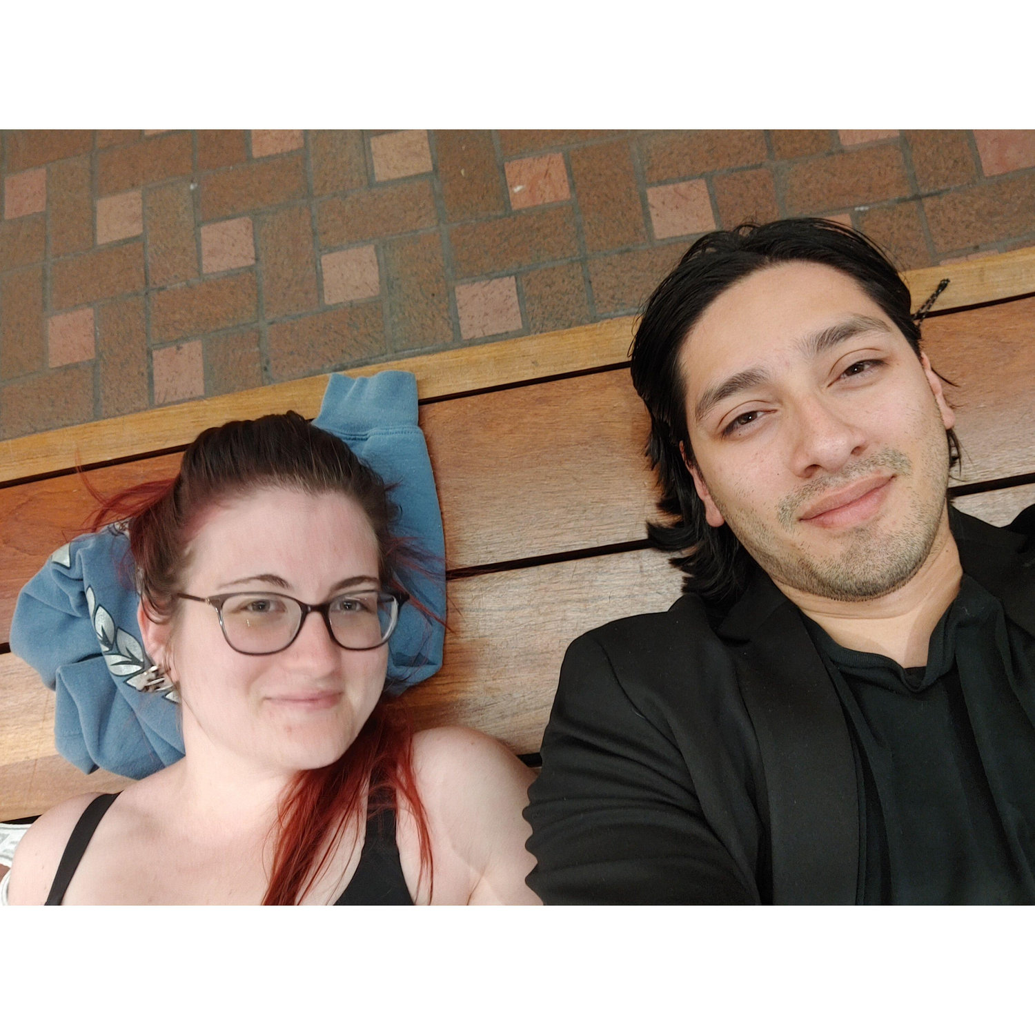Two weary travelers after surviving a grueling 12 hour trip to New Mexico, filled with stress, delays and lost luggage! Truly a test of any relationship.