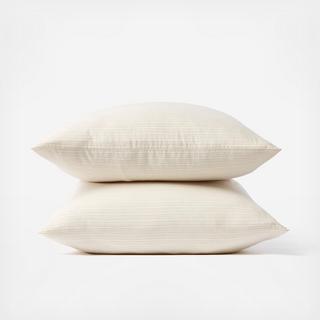 Organic Crinkled Percale Pillowcase, Set of 2