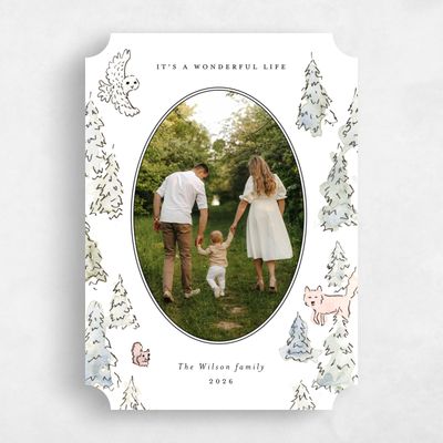 White Ticket Holiday Card - Roxbury